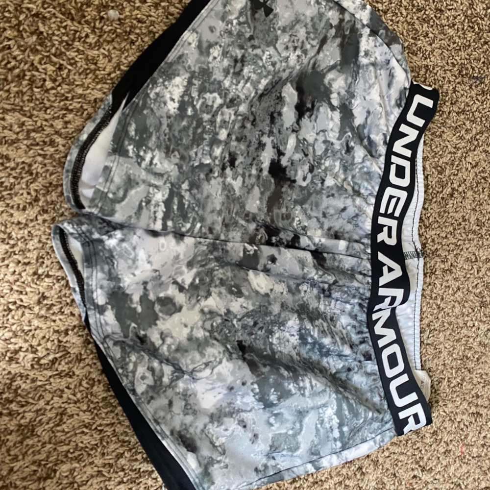 Under Armour Gray Digital Camo Athletic Shorts